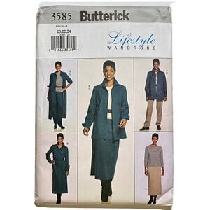 Butterick 3585 Sewing Pattern Shirt, Shirt Dress, Skirt & Pants Size 20-24 Uncut
